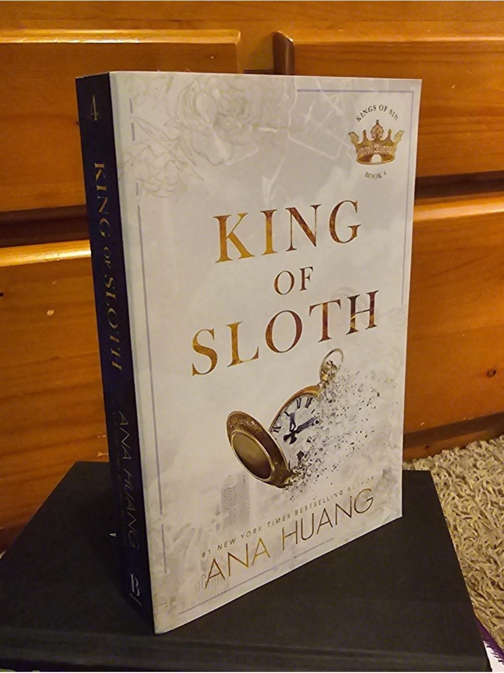 King of Sloth Decorative Book Accent - White and Gold